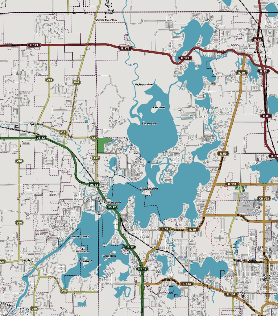 Chain O'Lakes Map