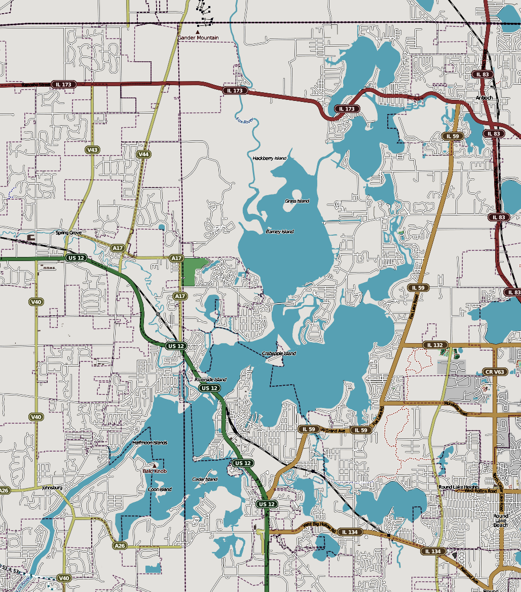 Chain O'Lakes Map